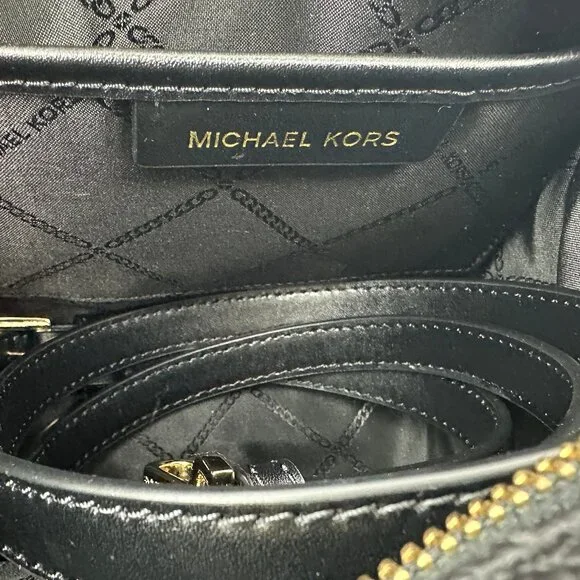 Michael Kors Small Black Pebbled Leather Kris Satchel - Picture 6 of 16